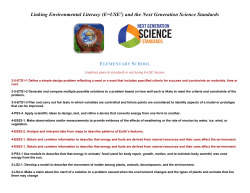 Linking Environmental Literacy (E=USE2) and the Next