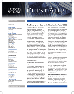 The Emergency Economic Stabilization Act of 2008