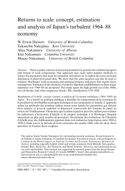 Returns to scale - Columbia University