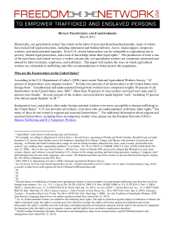 March 2013 Historically, our agricultural system1 has relied on the