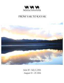 from yak to kayak - Nomadic Expeditions