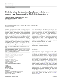 Bacterial intein-like domains of predatory bacteria: a new domain