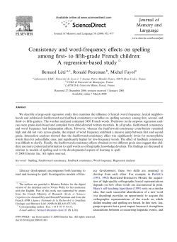 Consistency and word-frequency effects on spelling among