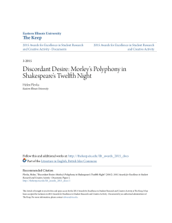 Discordant Desire: Morley`s Polyphony in - The Keep