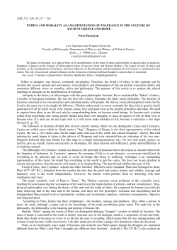 ethics and morality as a manifestation of tolerance in the culture of