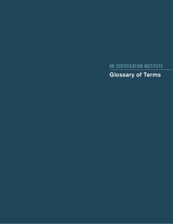 Glossary of Terms