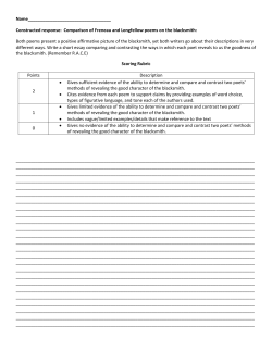 Constructed Response with rubric for Compare/Contrast of the two