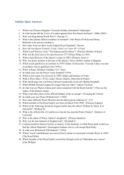 Jubilee Quiz Answers - Micheldever Village