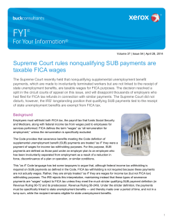 Supreme Court rules nonqualifying SUB payments are taxable FICA