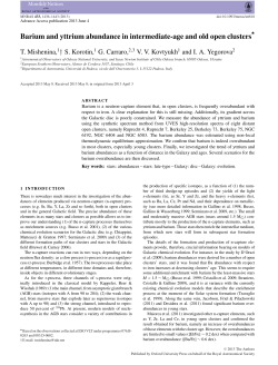 Barium and yttrium abundance in intermediate