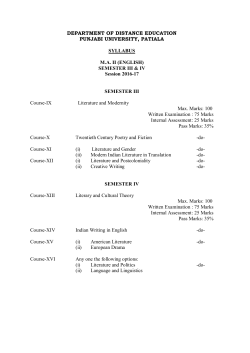 (English)Semester- III - Department of Distance Education(Punjabi