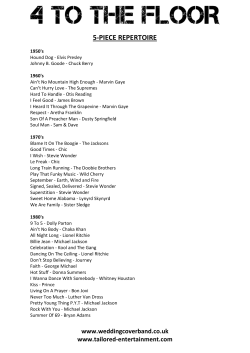 to 4 To The Floor`s Repertoire in PDF format