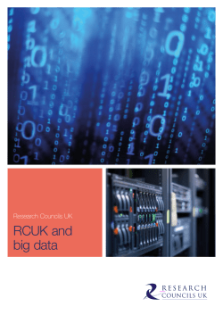 RCUK and big data - Research Councils UK