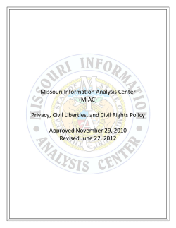 Privacy Policy - Missouri Information Analysis Center
