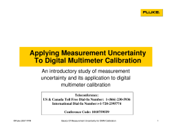 Applying Measurement Uncertainty To Digital Multimeter