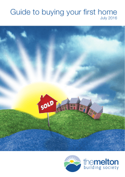 Buying your first home - The Melton Building Society