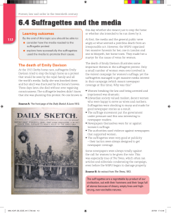 6.4 Suffragettes and the media - Pearson Schools and FE Colleges