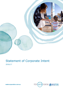 Statement of Corporate Intent