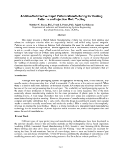 Additive/Subtractive Rapid Pattern Manufacturing for Casting