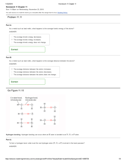 Homework 11 Chapter 11