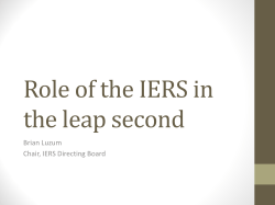 Role of the IERS in the leap second