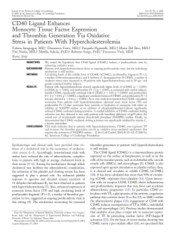 CD40 ligand enhances monocyte tissue factor expression