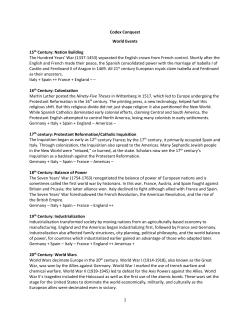 1 Codex Conquest World Events 15th Century: Nation Building The