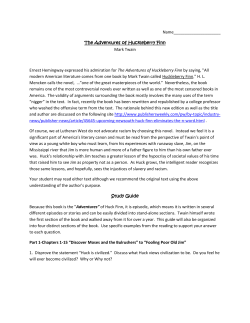 The Adventures of Huckleberry Finn