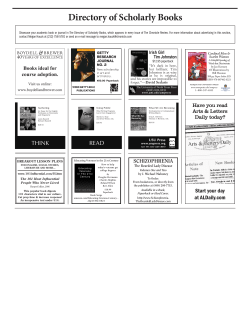 Directory of Scholarly Books - The Chronicle of Higher Education