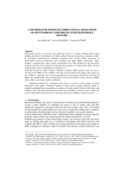 a method for modeling directional behaviour of bottomhole