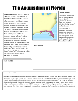 The Acquisition of Florida