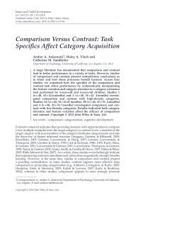 Comparison Versus Contrast - Language and Cognitive