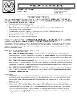 Traffic Information Letter