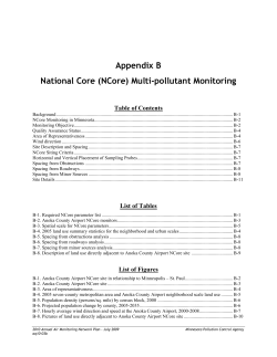 National Core (NCore) - Minnesota Pollution Control Agency
