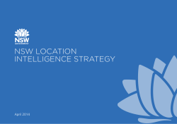 NSW LocatIoN INteLLIgeNce Strategy