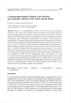 4-Aminopyridine-lndueed Changes in the Electrical and Contractile