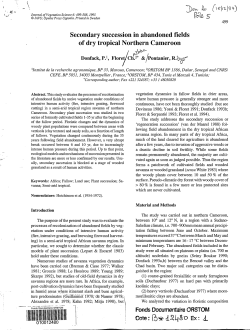 Secondary succession in abandoned fields of dry tropical Northern