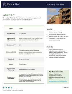 ARM 7-6 - Fannie Mae