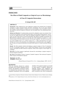 The Effect of Fluid Composite as Gingival Layer on