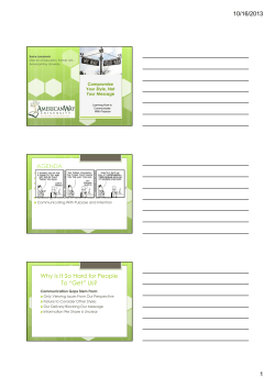 Communicating With Purpose