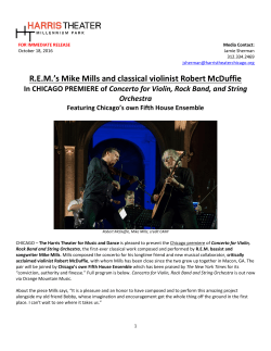 R.E.M.`s Mike Mills and classical violinist Robert McDuffie