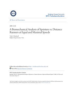 A Biomechanical Analysis of Sprinters vs. Distance Runners at