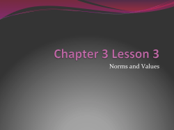 Norms and Values