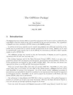 The OdfWeave Package