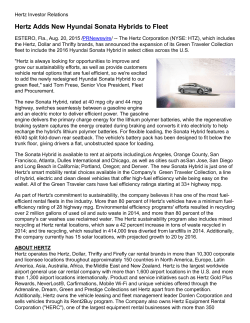 Hertz Adds New Hyundai Sonata Hybrids to Fleet - Hertz