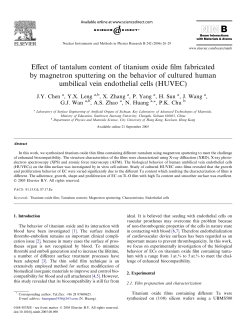 Effect of tantalum content of titanium oxide film fabricated by