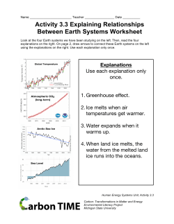 3.3 Explaining Relationships Between Earth Systems