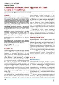 Endoscope-assisted External Approach for Lateral Lesions in