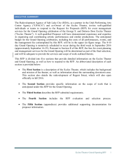 The Redevelopment Agency of Salt Lake City (RDA), as a partner in