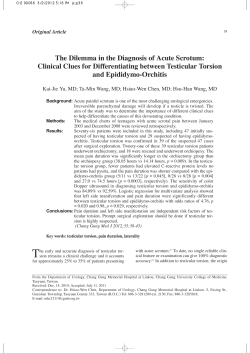 The Dilemma in the Diagnosis of Acute Scrotum: Clinical Clues for